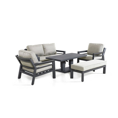 Maze Outdoors New York 2 Seat Sofa Set with Rising Table / Dove Grey House of Isabella UK