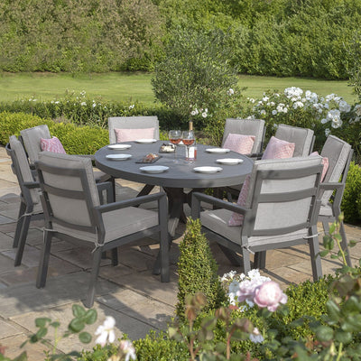 Maze Outdoors New York 8 Seat Oval Dining Set / Dove Grey House of Isabella UK