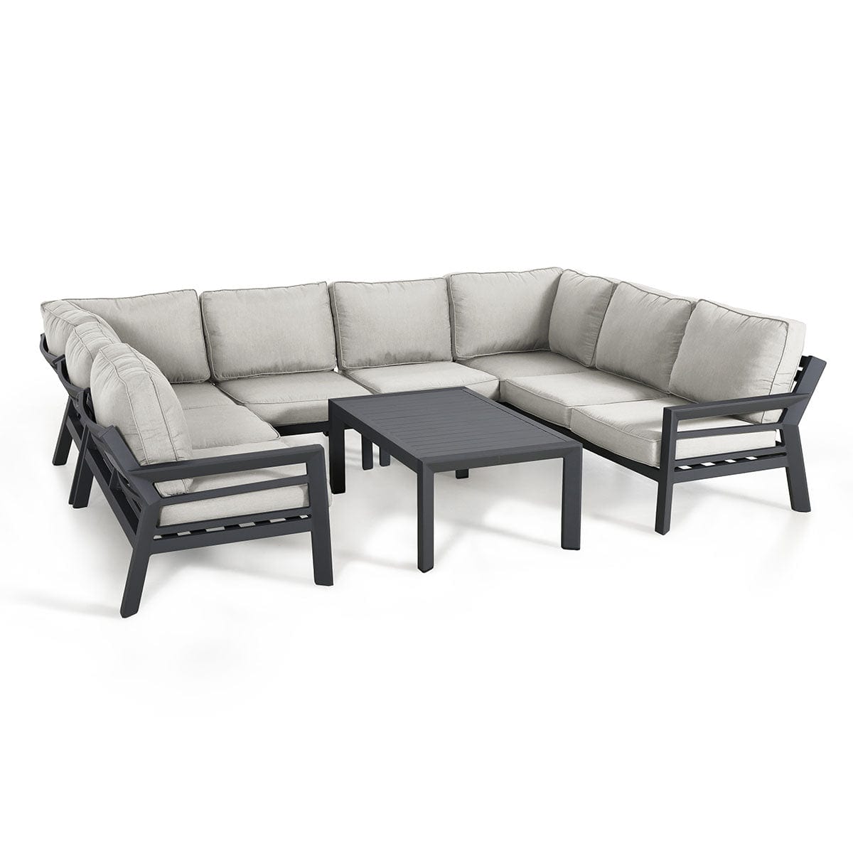 Maze Outdoors New York U-Shaped Sofa Set / Dove Grey House of Isabella UK