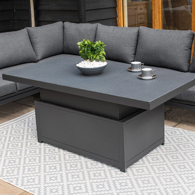 Maze Outdoors Oslo Corner Group with Rising Table / Charcoal House of Isabella UK