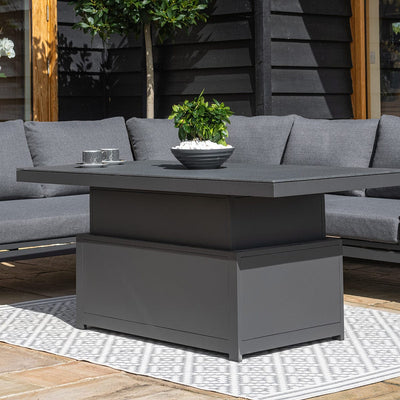 Maze Outdoors Oslo Corner Group with Rising Table / Charcoal House of Isabella UK