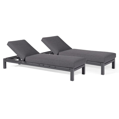 Maze Outdoors Oslo Double Sunlounger Set / Charcoal House of Isabella UK