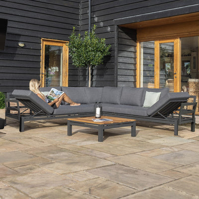 Maze Outdoors Oslo Large Corner Group / Charcoal House of Isabella UK