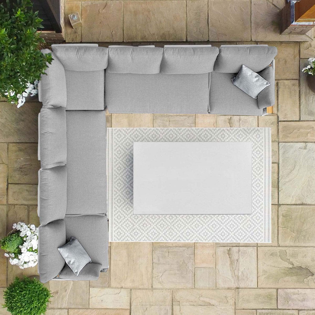 Maze Outdoors Oslo Large Corner Group with Rising Table / White House of Isabella UK