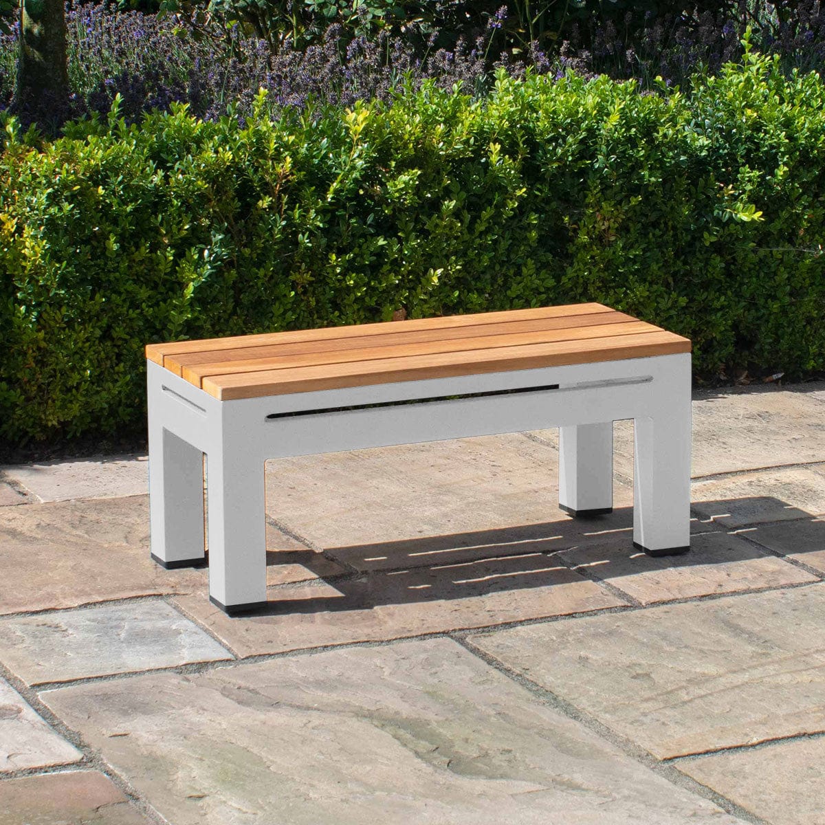 Maze Outdoors Oslo Rectangular Teak Top Side Table / White House of Isabella UK