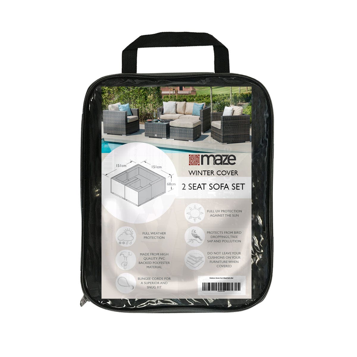 Maze Outdoors Outdoor Cover for 2 Seat Sofa Set House of Isabella UK