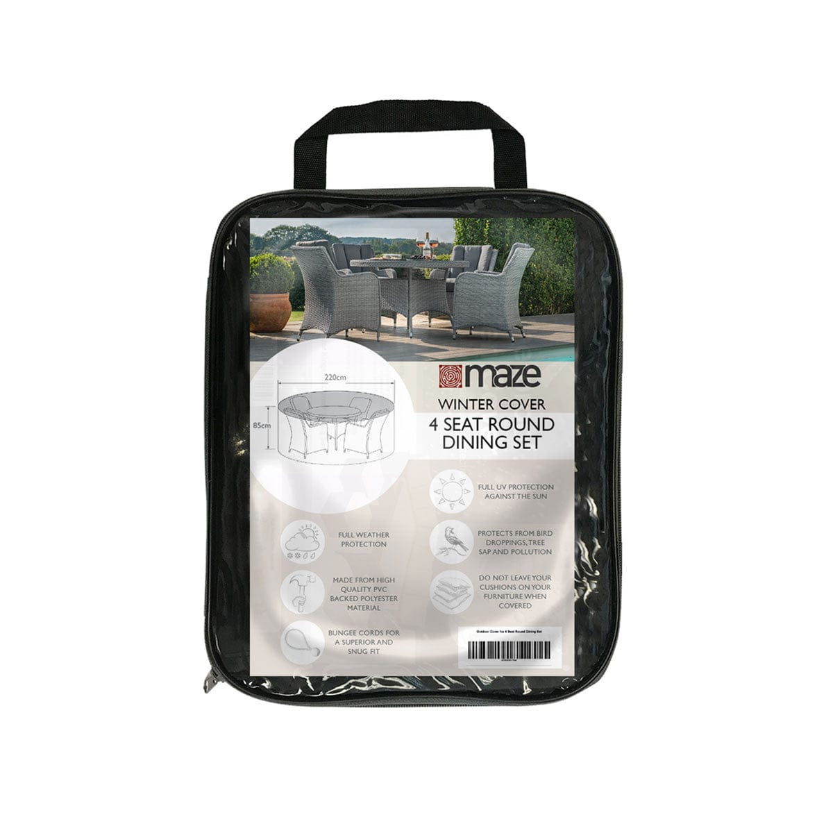 Maze Outdoors Outdoor Cover for 4 Seat Round Dining Set House of Isabella UK