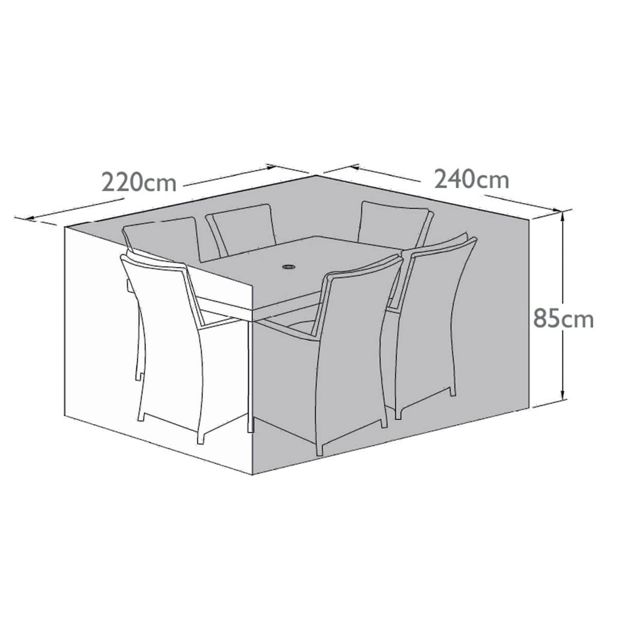 Maze Outdoors Outdoor Cover for 6 Seat Rect Dining Set House of Isabella UK