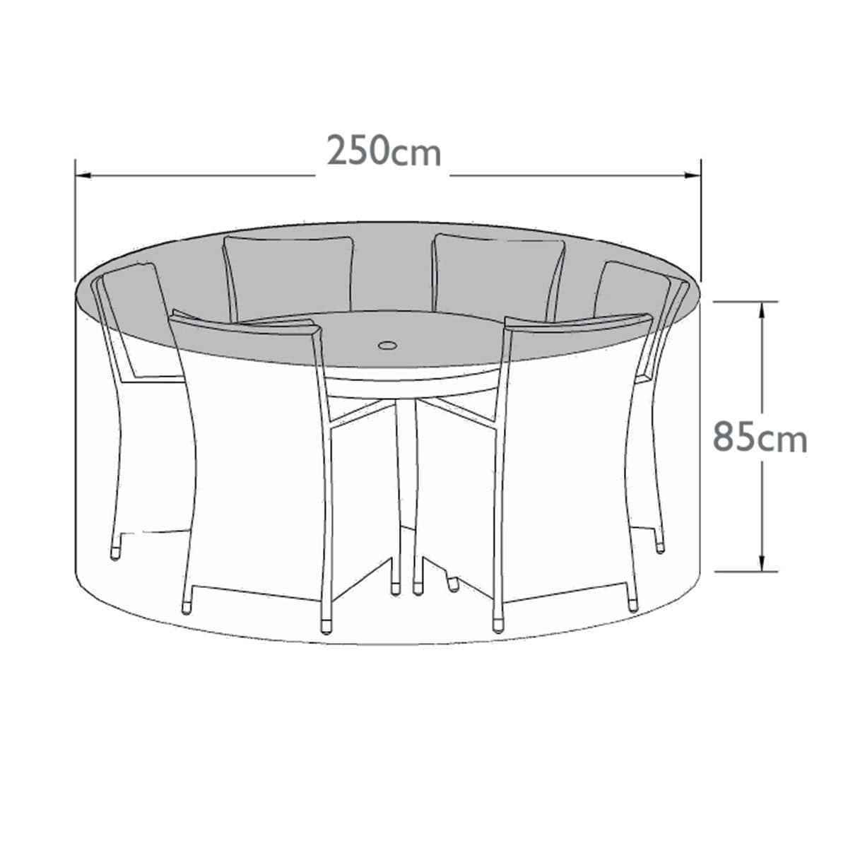 Maze Outdoors Outdoor Cover for 6 Seat Round Dining Set House of Isabella UK