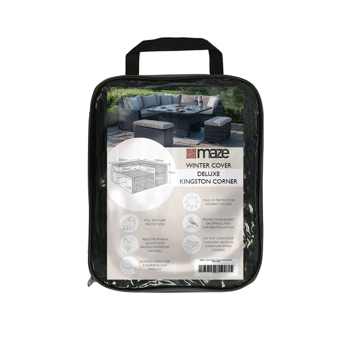 Maze Outdoors Outdoor Cover for Deluxe Kingston Corner Set with Rising Table House of Isabella UK