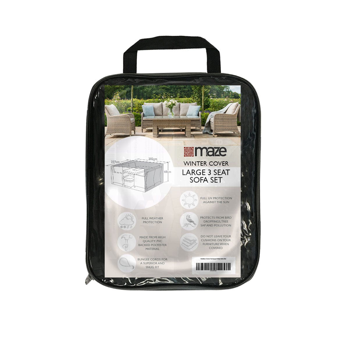 Maze Outdoors Outdoor Cover for Large 3 Seat Sofa Set House of Isabella UK