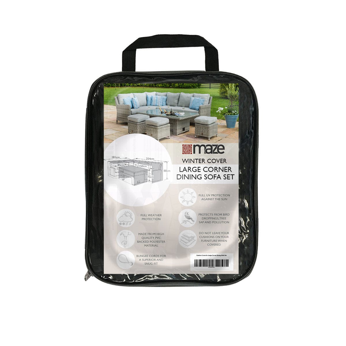 Maze Outdoors Outdoor Cover for Large Corner Dining Sofa Set House of Isabella UK