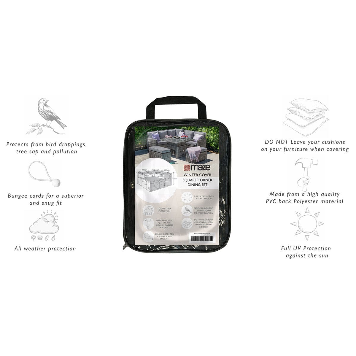 Maze Outdoors Outdoor Cover for Richmond Corner Set House of Isabella UK