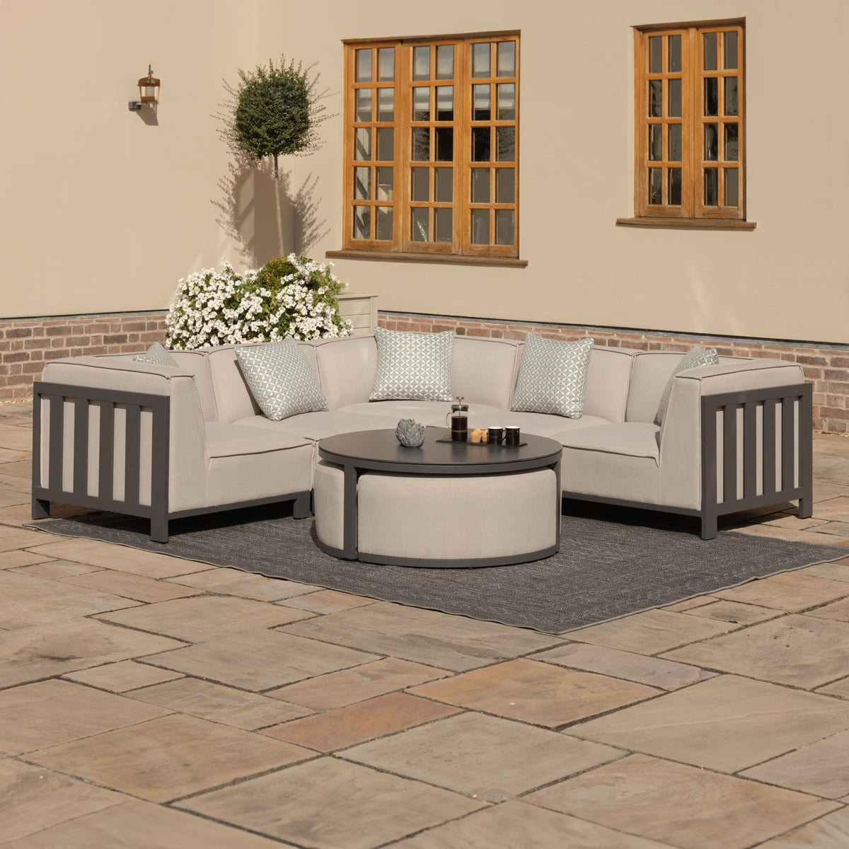 Maze Outdoors Outdoor Fabric Ibiza Small Corner Sofa Set House of Isabella UK