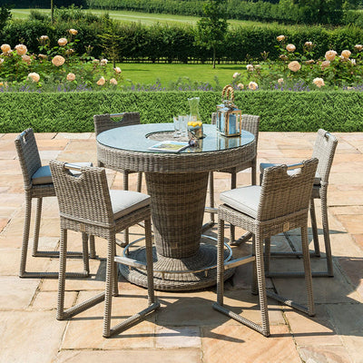 Maze Outdoors Oxford 6 Seat Round Bar Set with Ice Bucket House of Isabella UK