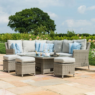 Maze Outdoors Oxford Corner Dining Set with Ice Bucket & Rising Table House of Isabella UK