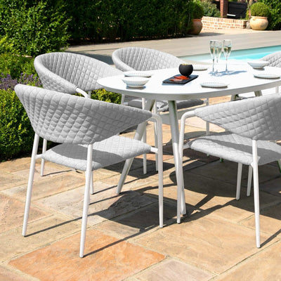 Maze Outdoors Pebble 6 Seat Oval Dining Set / Lead Chine House of Isabella UK