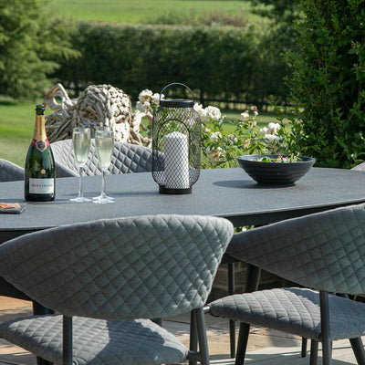 Maze Outdoors Pebble 8 Seat Oval Dining Set / Flanelle House of Isabella UK