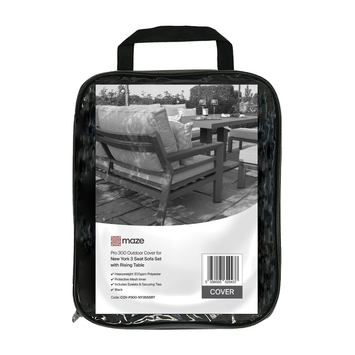 Maze Outdoors Pro 300 Outdoor Cover for New York 3 Seat Sofa Set with Rising Table - W217 x D165 x H72cm House of Isabella UK