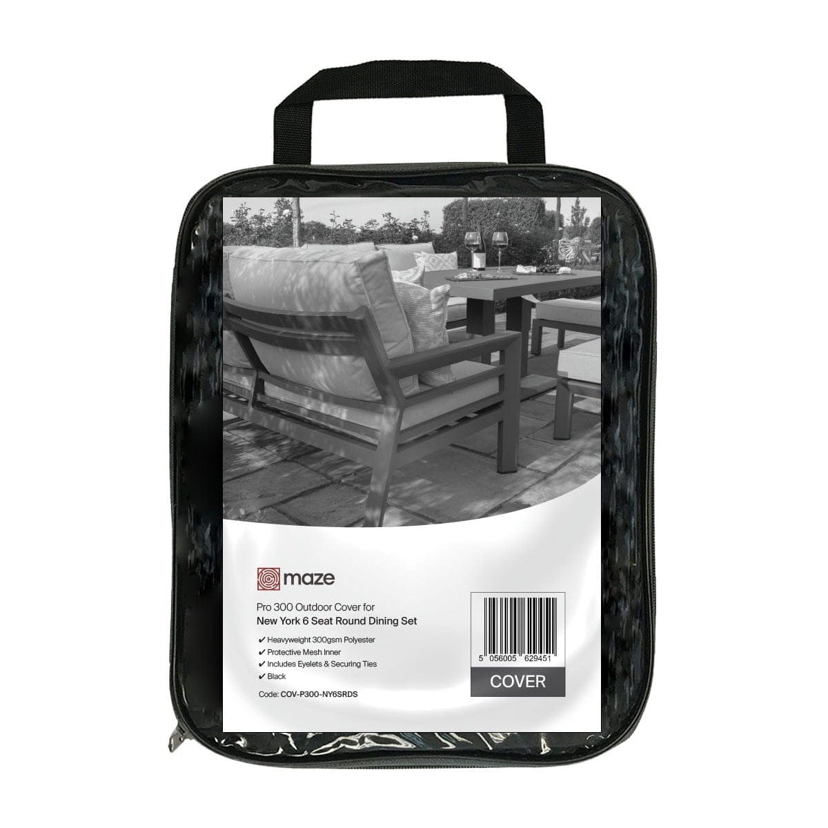 Maze Outdoors Pro 300 Outdoor Cover for New York 6 Seat Round Dining Set - W253 x D253 x H88cm House of Isabella UK