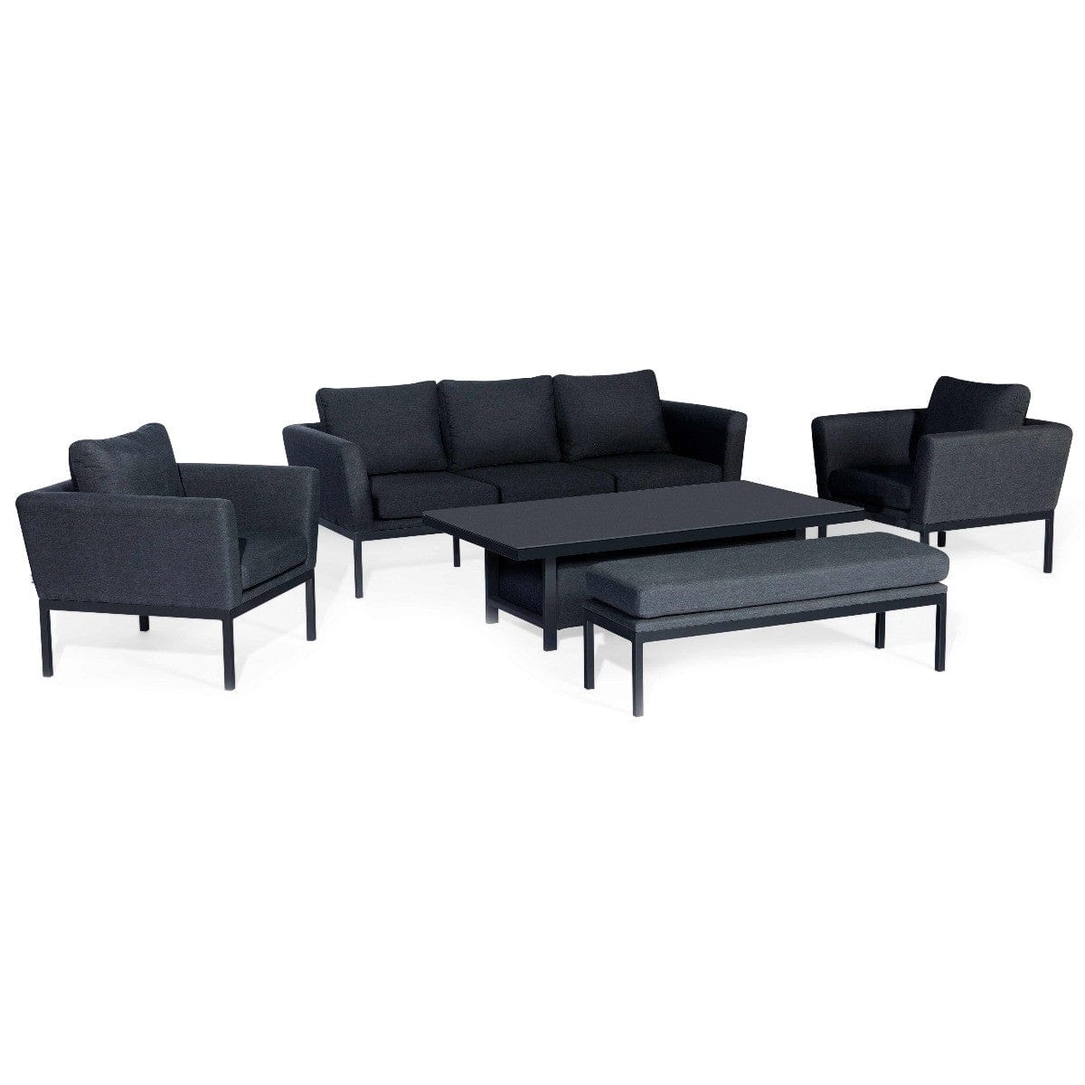 Maze Outdoors Pulse 3 Seat Sofa Set with Rising Table / Charcoal House of Isabella UK