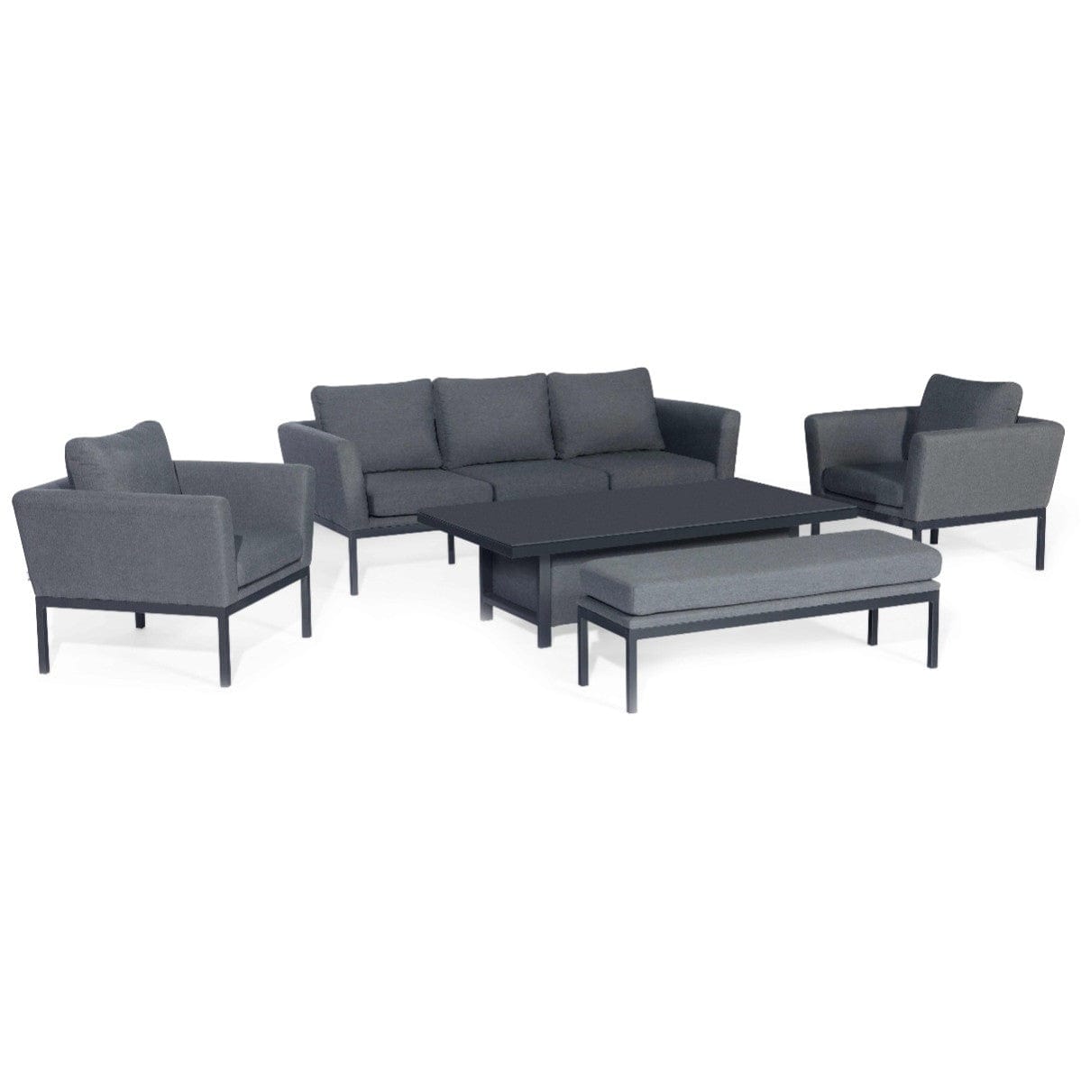 Pulse 3 Seat Sofa Set with Rising Table / Flanelle.