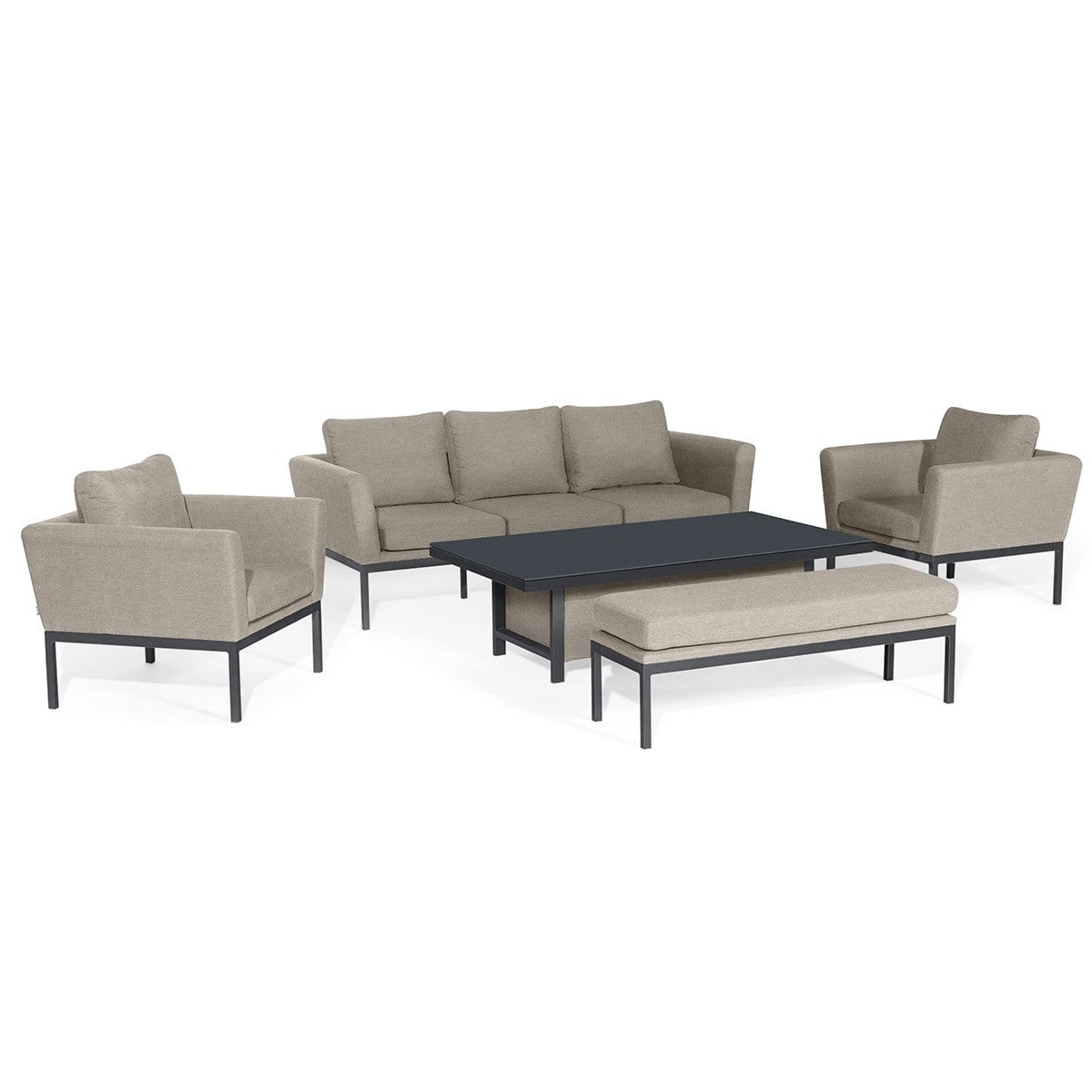 Maze Outdoors Pulse 3 Seat Sofa Set with Rising Table / Oatmeal House of Isabella UK