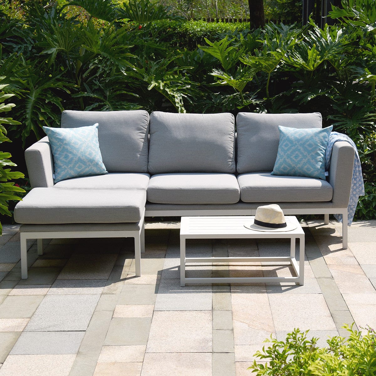 Maze Outdoors Pulse Chaise Sofa Set / Lead Chine House of Isabella UK