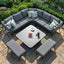Maze Outdoors Pulse Deluxe Square Corner Dining Set with Rising Table / Flanelle House of Isabella UK