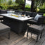 Pulse Rectangular Corner Dining Set - With Fire Pit Table / Charcoal.