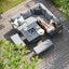 Maze Outdoors Pulse Square Corner Dining Set - With Fire Pit Table / Flanelle House of Isabella UK