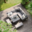 Maze Outdoors Pulse Square Corner Dining Set - With Fire Pit Table / Flanelle House of Isabella UK