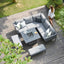 Maze Outdoors Pulse Square Corner Dining Set - With Fire Pit Table / Flanelle House of Isabella UK