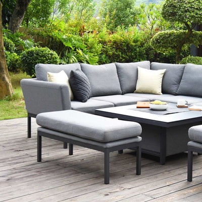 Maze Outdoors Pulse Square Corner Dining Set with Rising Table / Flanelle House of Isabella UK