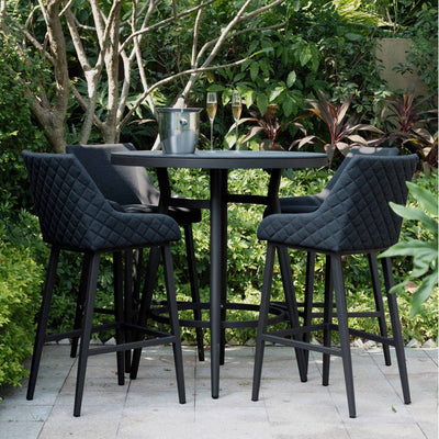 Maze Outdoors Regal 4 Seat Round Bar Set / Charcoal House of Isabella UK