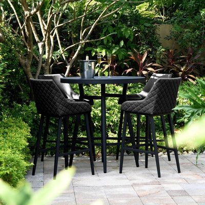 Maze Outdoors Regal 4 Seat Round Bar Set / Charcoal House of Isabella UK