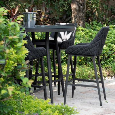 Maze Outdoors Regal 4 Seat Round Bar Set / Charcoal House of Isabella UK