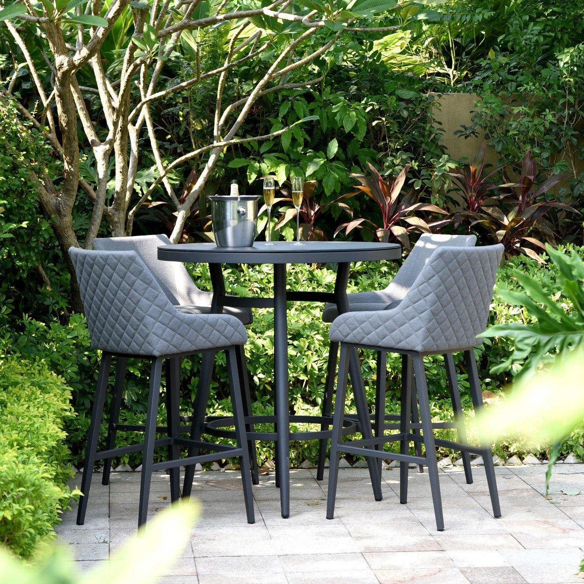 Maze Outdoors Regal 4 Seat Round Bar Set / Flanelle House of Isabella UK