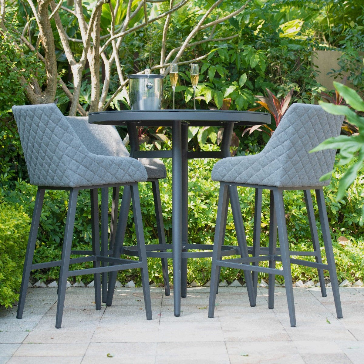 Maze Outdoors Regal 4 Seat Round Bar Set / Flanelle House of Isabella UK