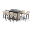 Maze Outdoors Regal 8 Seat Rectangular Fire Pit Bar Set / Oatmeal House of Isabella UK
