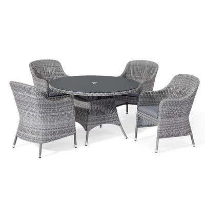 Maze Outdoors Santorini 4 Seat Round Dining Set House of Isabella UK