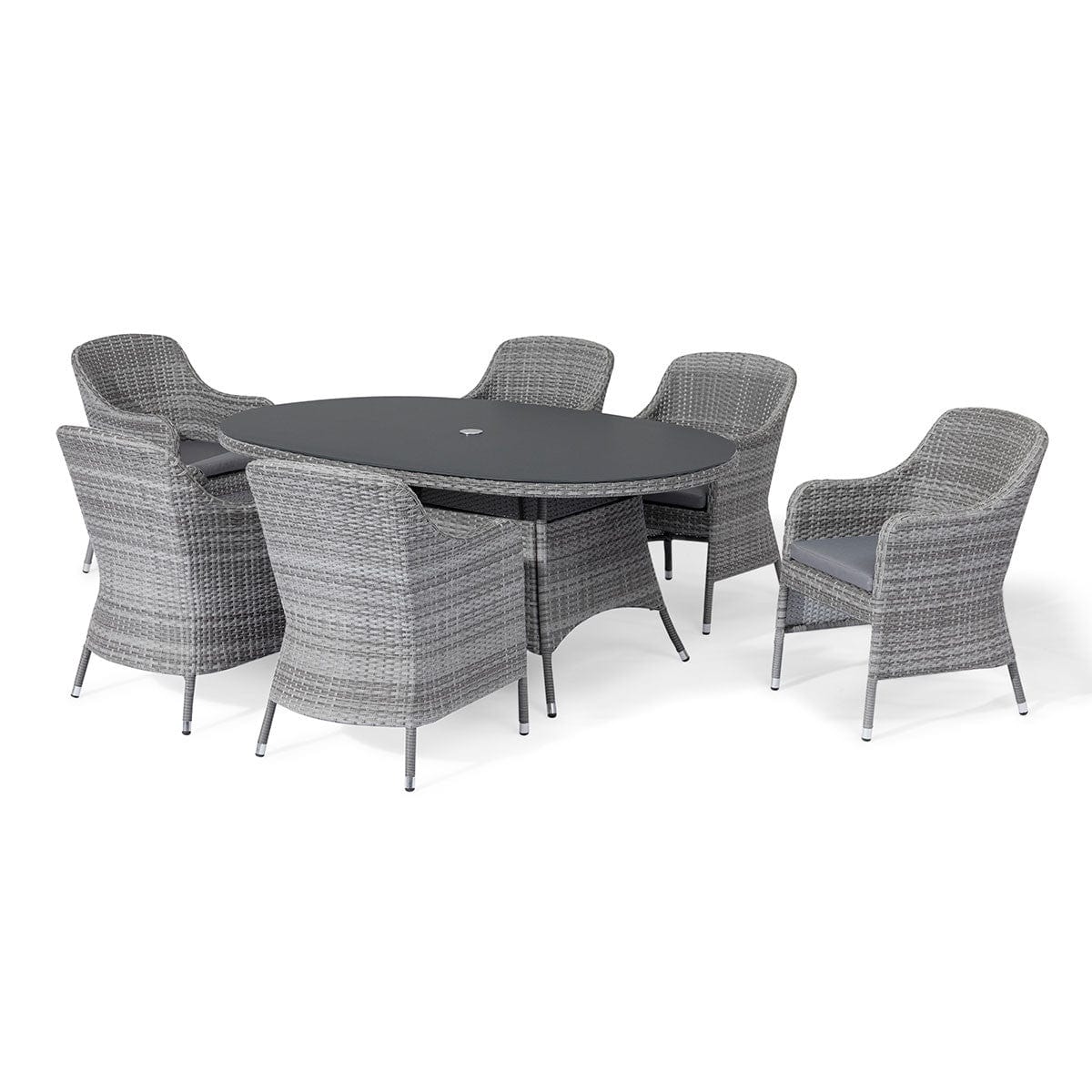 Maze Outdoors Santorini 6 Seat Oval Dining Set House of Isabella UK