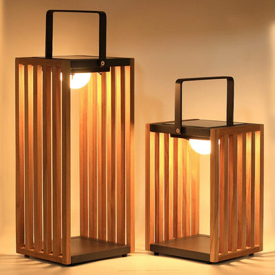 Maze Outdoors Venus Large Solar Light - Wood / Charcoal House of Isabella UK