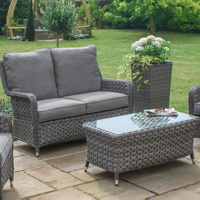 Maze Outdoors Victoria 2 Seat High Back Sofa Set / Grey House of Isabella UK