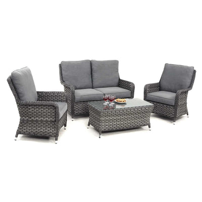 Maze Outdoors Victoria 2 Seat High Back Sofa Set / Grey House of Isabella UK