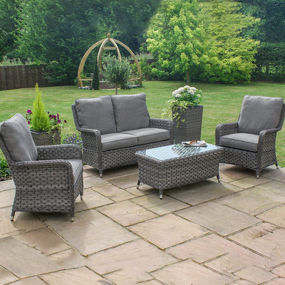 Maze Outdoors Victoria 2 Seat High Back Sofa Set / Grey House of Isabella UK