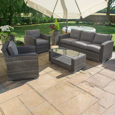 Maze Outdoors Victoria 3 Seat Sofa Set Grey House of Isabella UK