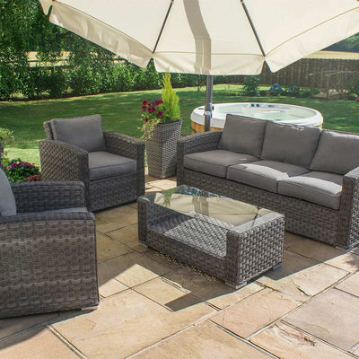 Maze Outdoors Victoria 3 Seat Sofa Set Grey House of Isabella UK