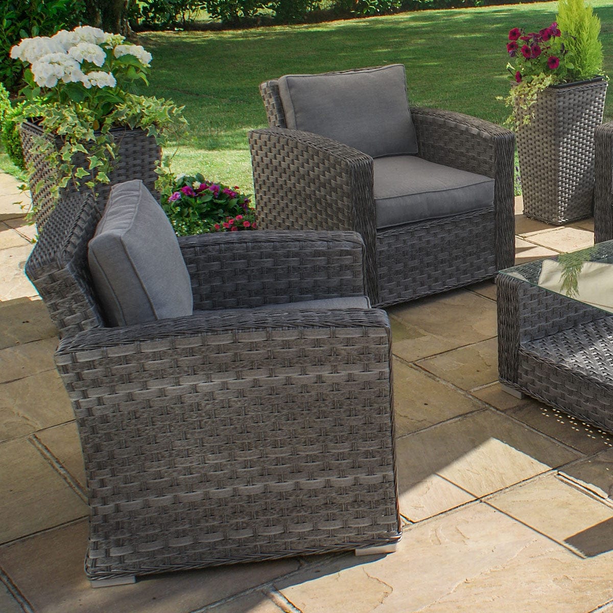 Maze Outdoors Victoria 3 Seat Sofa Set Grey House of Isabella UK