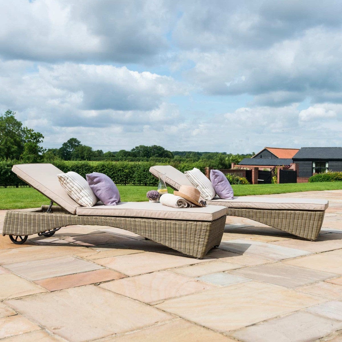 Maze Outdoors Winchester Sunlounger Set House of Isabella UK